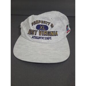Vintage 90s 1994 West Virginia Mountaineers  Global Caps Hat  NCAA Stapback Rare